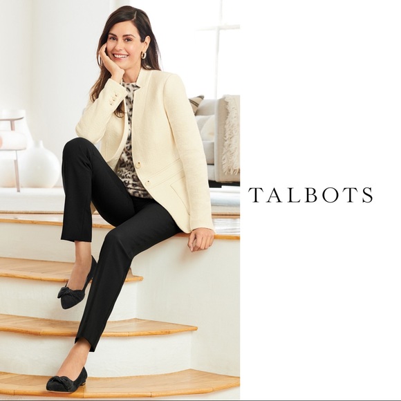Talbots Jackets & Blazers - SOLD NEW Talbots FEMININE Stand Collar Button Front In off White